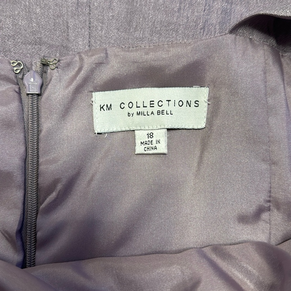 KM collections by Milla Bell lavender mother of the bride dress with jac… - Picture 8 of 9